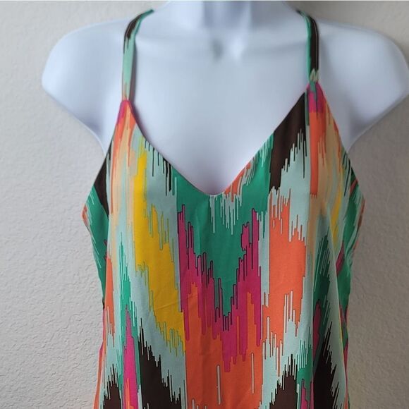 JUDITH MARCH Multi Colored Chevron Striped Mini Dress - Picture 2 of 8